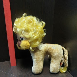 Мягкая игрушка "Лев", СССР, есть повреждение на спине льва. Картинка 3